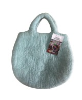 Bolso de fieltro artesanal con diseños naturales 35x27 cm