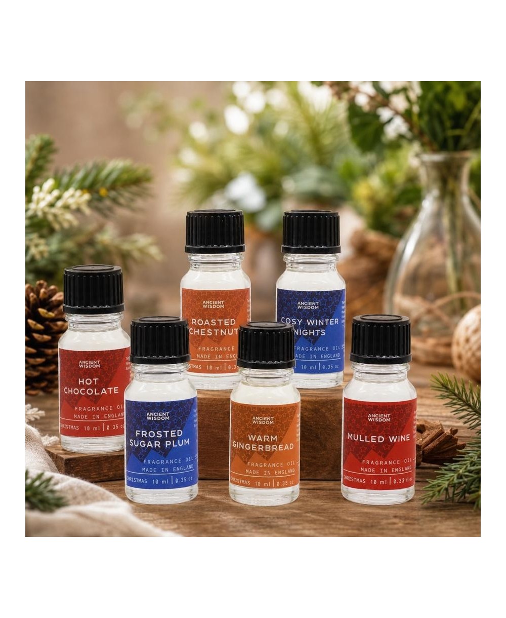 Frasco de aceite de fragancia navideña de 10 ml para quemadores y difusores.
