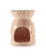 Quemador cerámico floral para aceites y ceras