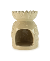 Quemador cerámico floral para aceites y ceras