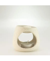Quemador de Aceite Cerámico Zen Blanco Moteado | 3 Diseños