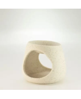 Quemador de Aceite Cerámico Zen Blanco Moteado | 3 Diseños