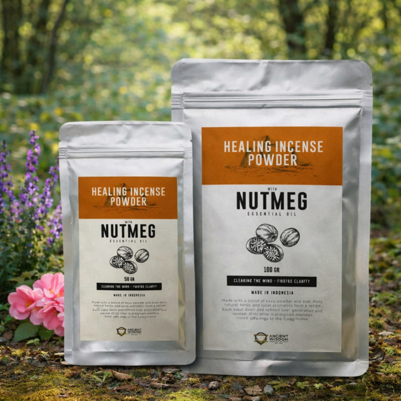 Polvo de Incienso de Nuez Moscada en dos tamaños a elegir.