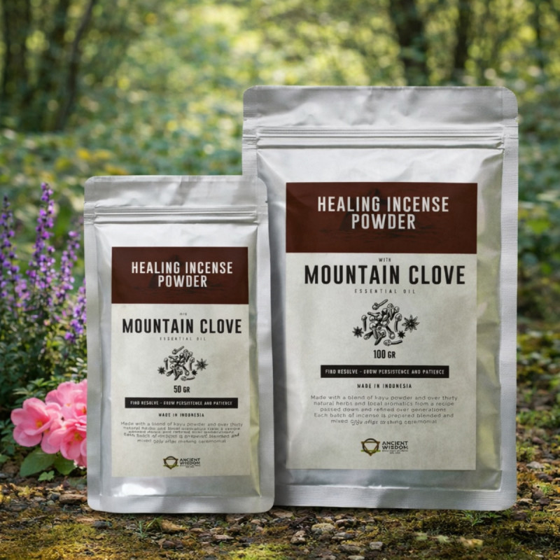 Polvo de Incienso de Clavo de Montaña disponible en 2 tamaños.