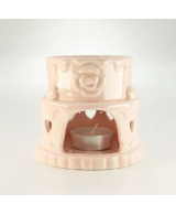 Quemador cerámico floral para aceites y ceras