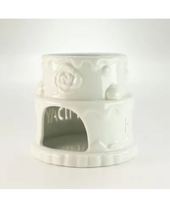 Quemador cerámico floral para aceites y ceras