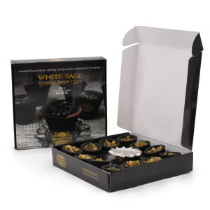 Copas de resina 12 unidades incienso natural