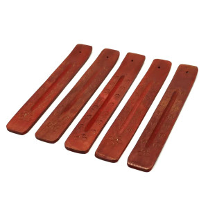 Soporte de incienso de madera con grabado