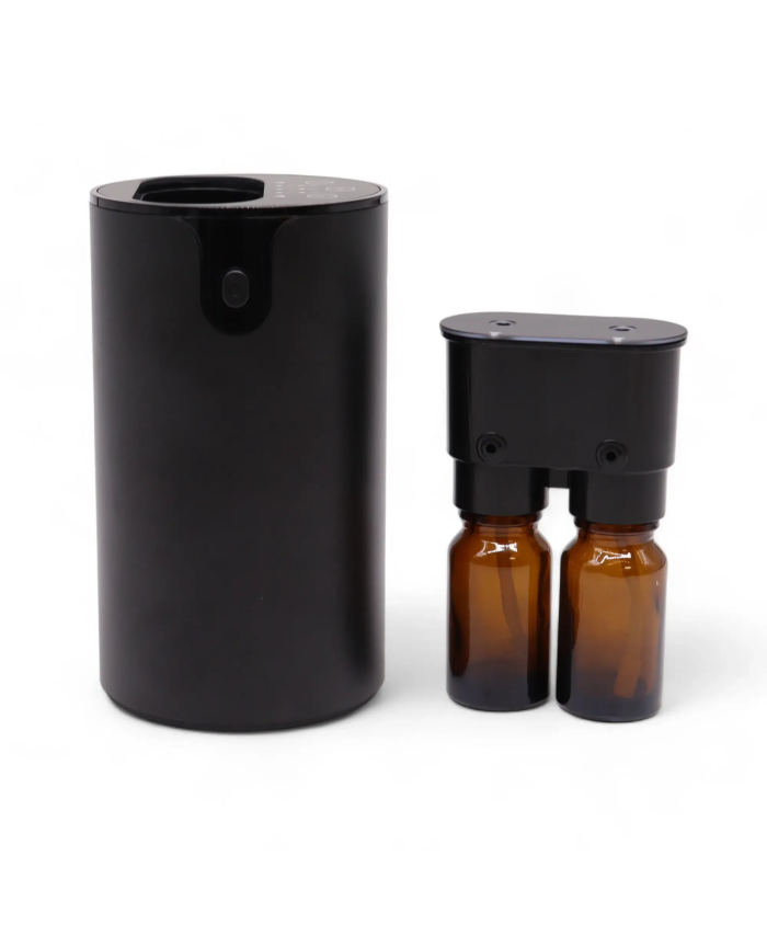 Nebulizador doble para aceites esenciales sin agua con dos botellas de 10 ml.
