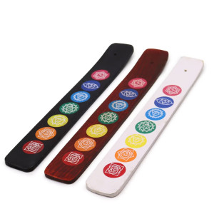 Soporte incienso 7 chakras pack 3 madera