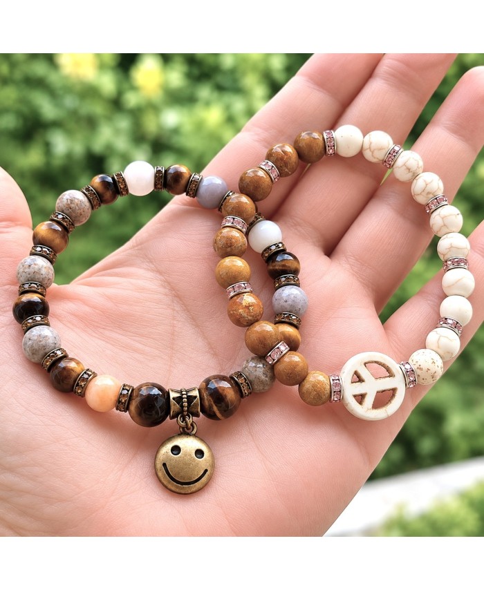 Pulseras de piedras naturales para equilibrio y buenas vibraciones