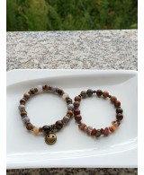 Pack Pulseras Elásticas Jaspe y Ojo de Tigre 6mm | Otoño
