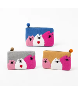 Monederos de Fieltro Tres Gatos – Pack de 3