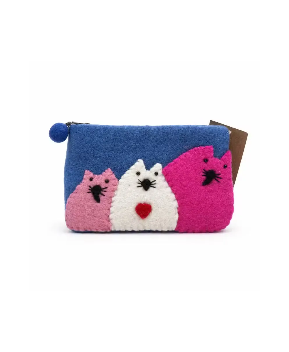 Monederos de Fieltro Tres Gatos – Pack de 3