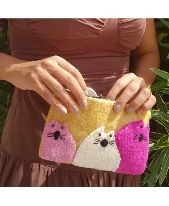 Monederos de Fieltro Tres Gatos – Pack de 3