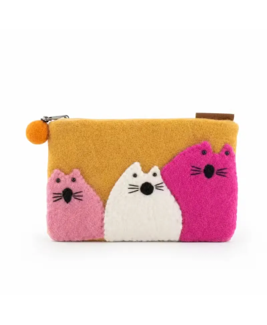 Monederos de Fieltro Tres Gatos – Pack de 3