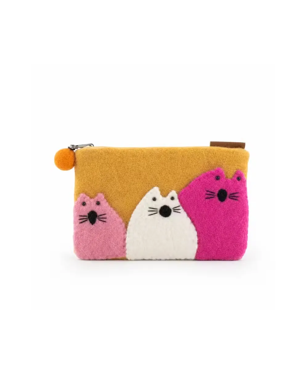 Monederos de Fieltro Tres Gatos – Pack de 3
