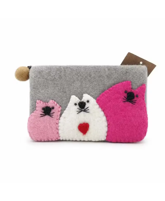 Monederos de Fieltro Tres Gatos – Pack de 3