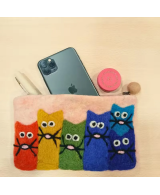 Monederos de Fieltro Gatos Curiosos – Pack de 3