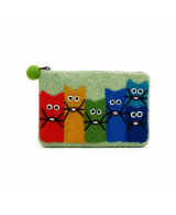 Monederos de Fieltro Gatos Curiosos – Pack de 3
