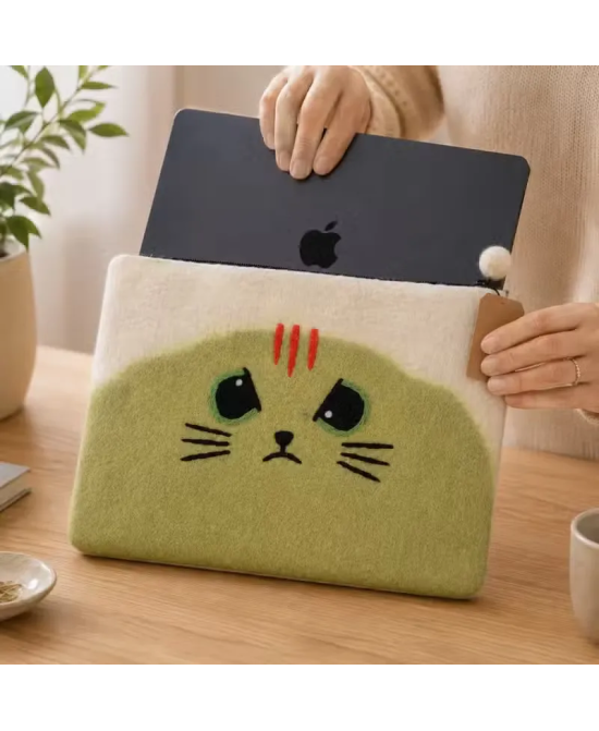 Funda de Fieltro Portátil Gato Gruñón | Jessimística