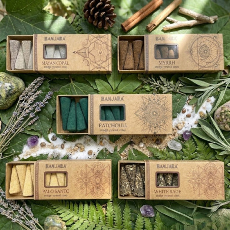 Conos de incienso piramidales varios aromas disponibles.