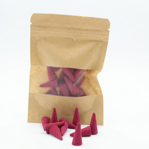 Conos de Incienso de Opio en paquete de 25 unidades.