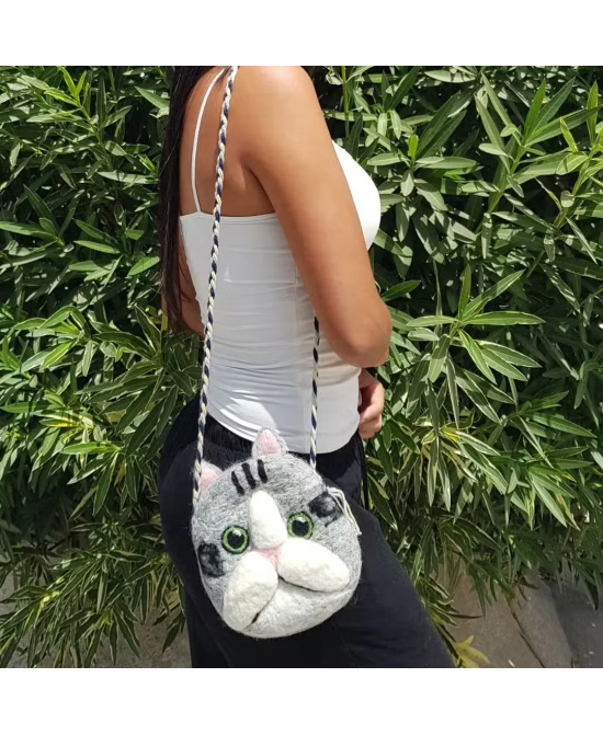 Bolso de Fieltro Gato, Tigre y Oso | Jessimística