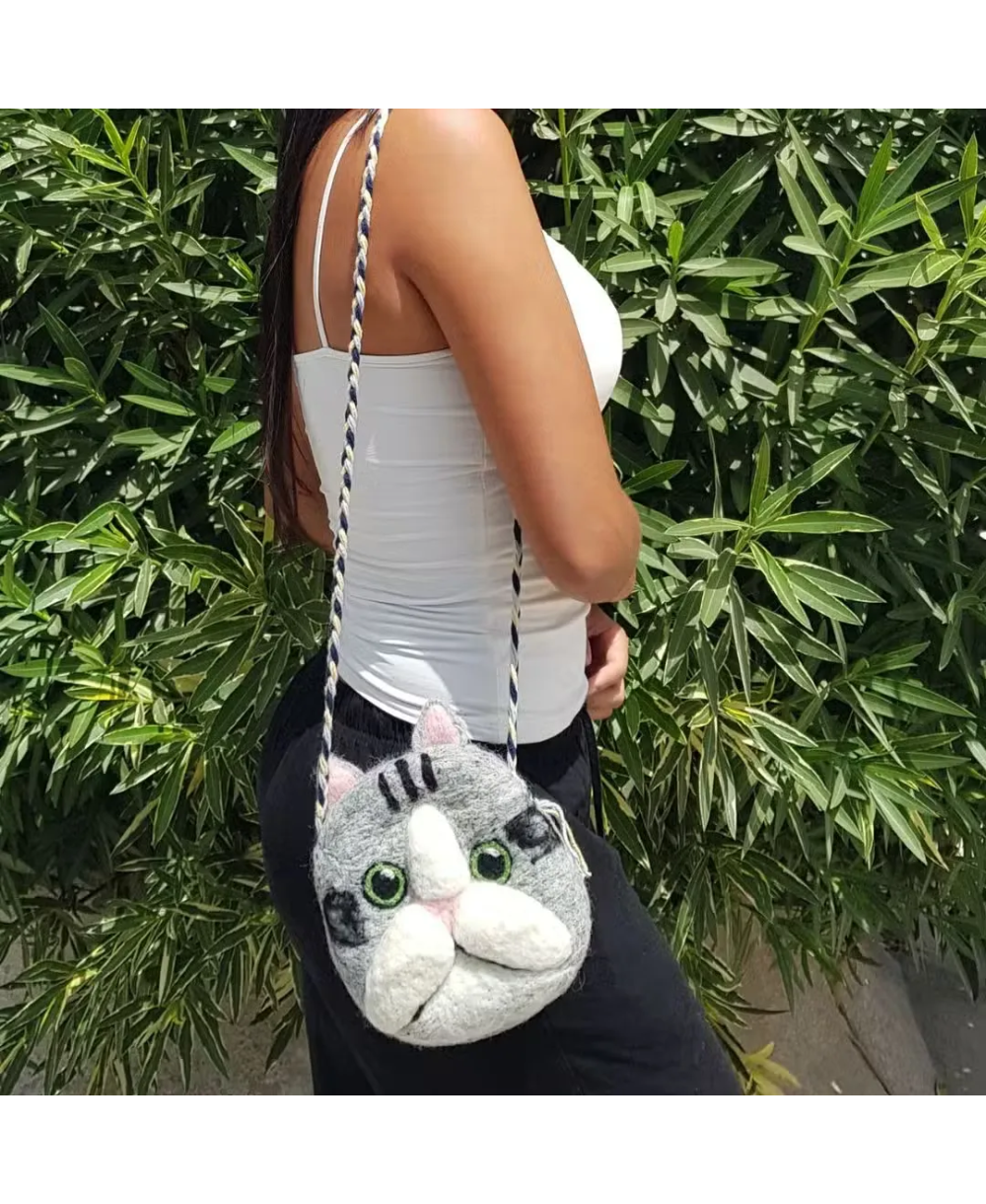 Bolso de Fieltro Gato, Tigre y Oso | Jessimística