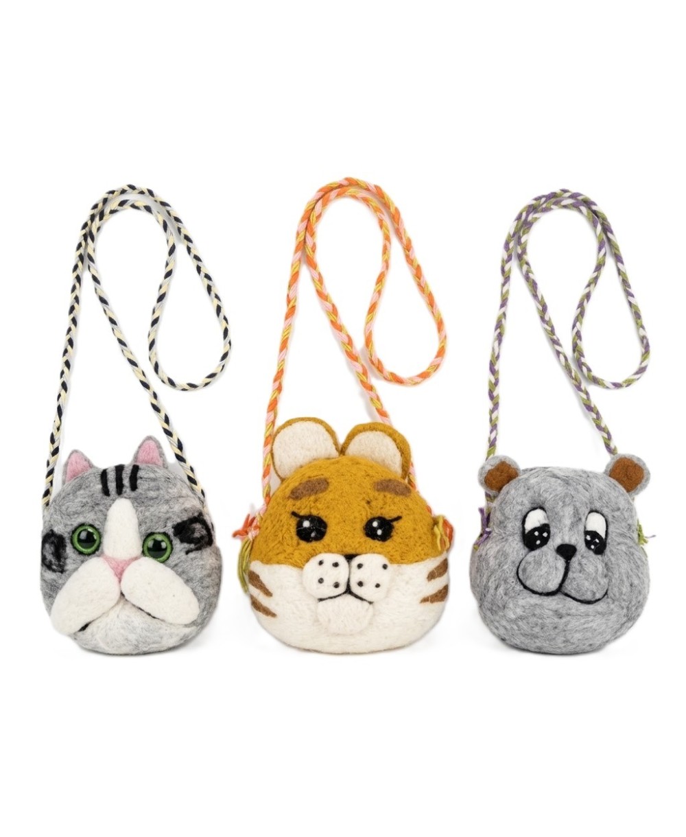 Bolso de Fieltro Gato, Tigre y Oso | Jessimística