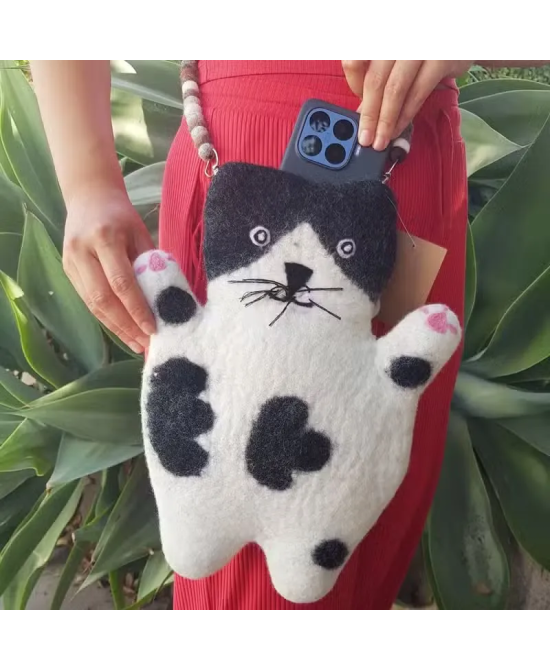 Bolso de Fieltro Gato Stacy y Whitney | Jessimística