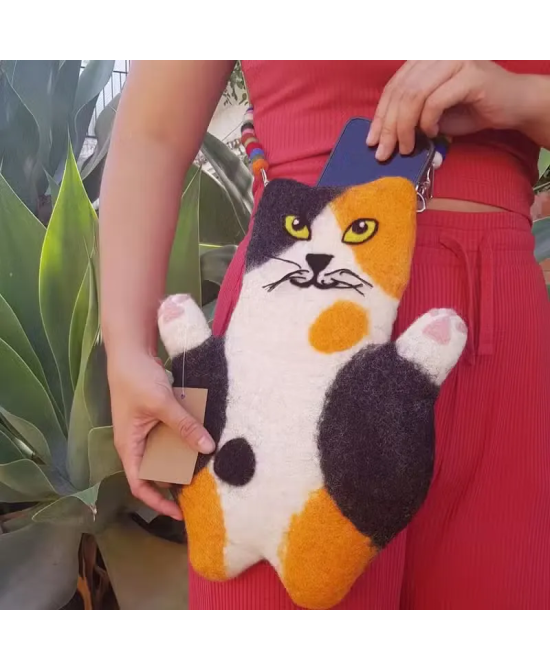 Bolso de Fieltro Gato Stacy y Whitney | Jessimística