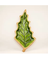 Cuenco Hoja de Madera y Esmalte Verde | Jessimistica