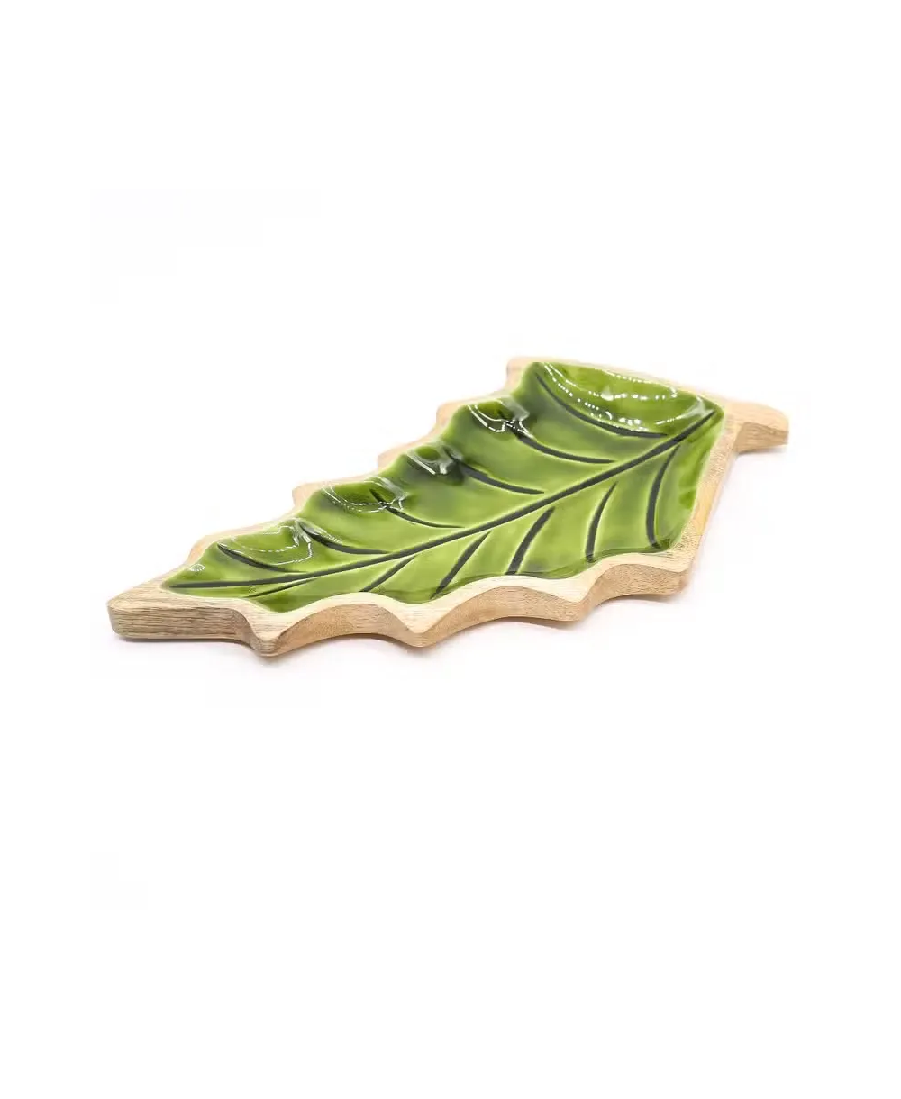 Cuenco Hoja de Madera y Esmalte Verde | Jessimistica