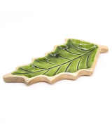 Cuenco Hoja de Madera y Esmalte Verde | Jessimistica