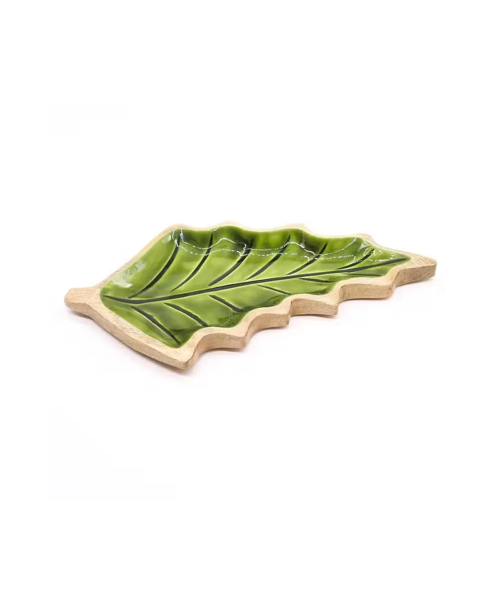 Cuenco Hoja de Madera y Esmalte Verde | Jessimistica