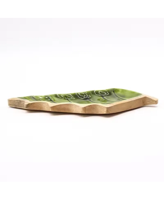 Cuenco Hoja de Madera y Esmalte Verde | Jessimistica