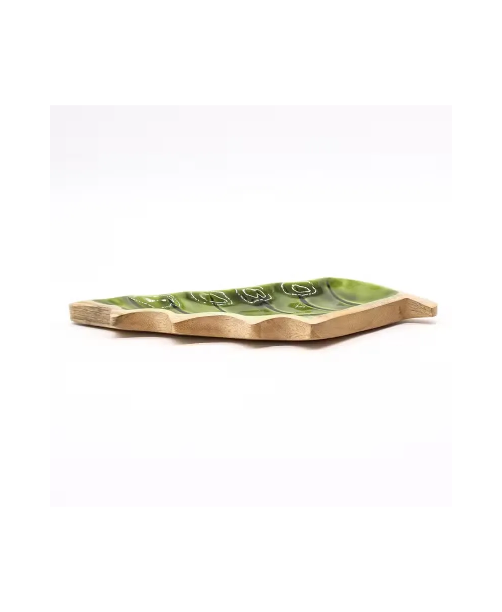 Cuenco Hoja de Madera y Esmalte Verde | Jessimistica