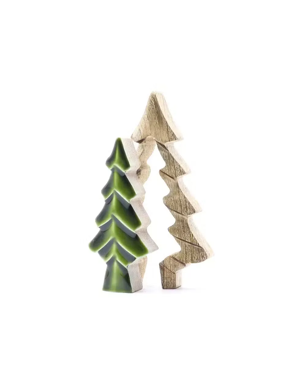 copia di Cuenco de Madera Hoja del Bosque - Esmalte Verde