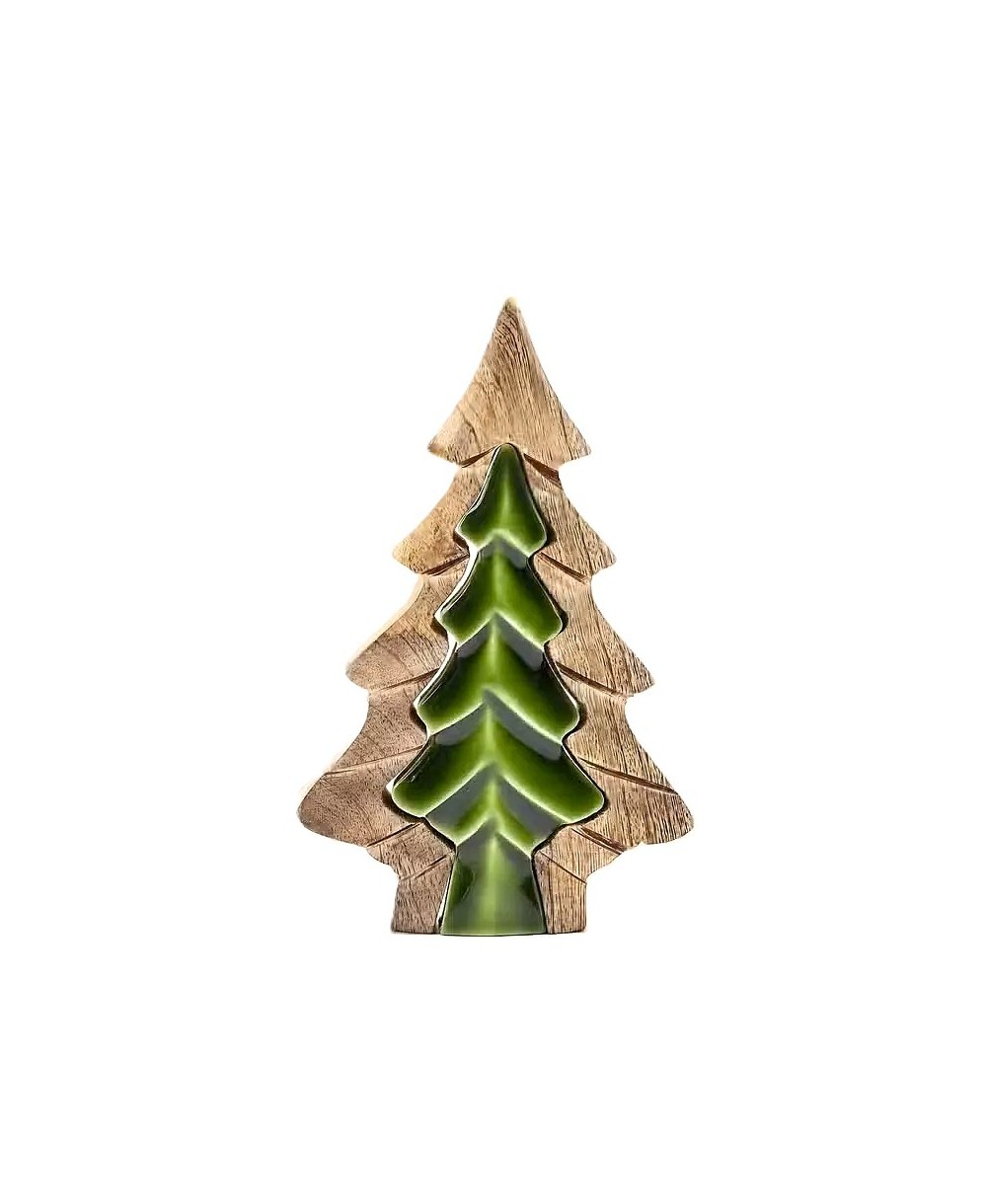 copie de Cuenco de Madera Hoja del Bosque - Esmalte Verde