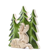 copia di copia di Cuenco de Madera Hoja del Bosque - Esmalte Verde