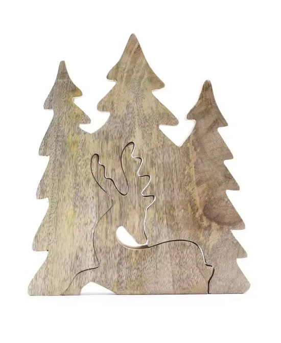 Ciervo de Madera 3D para Navidad | Jessimistica