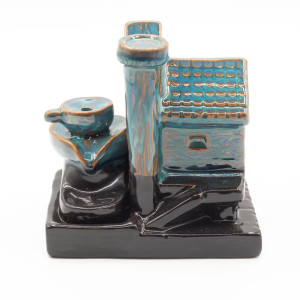 Quemador incienso cascada casa molino agua