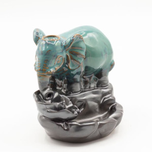 Quemador incienso cascada elefante estanque