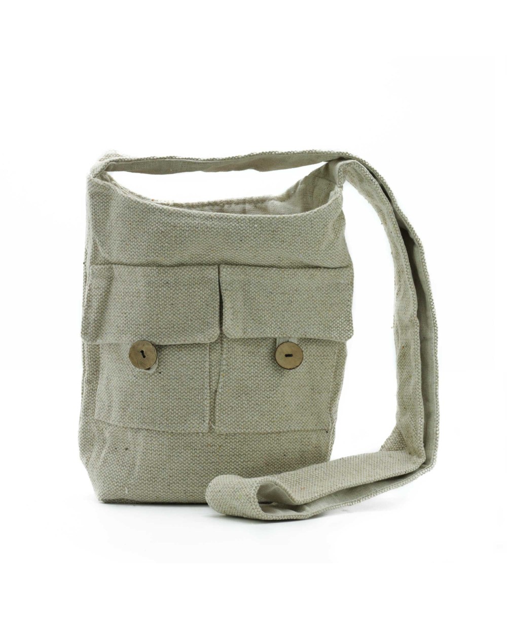 Bolso Bandolera de Algodón con Correa de Nylon