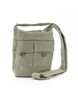 Bolso Bandolera de Algodón con Correa de Nylon