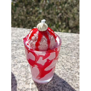 Vela Sorbete de Fresa artesanal | Cera de soja natural