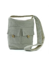 Bolso Bandolera de Algodón con Correa de Nylon