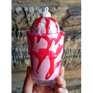 Vela Sorbete de Fresa artesanal | Cera de soja natural