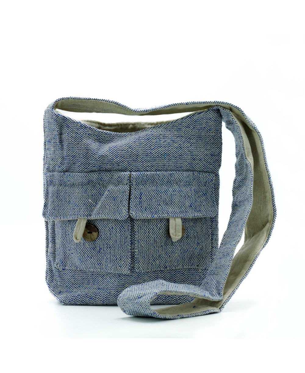 Bolso Bandolera de Algodón con Correa de Nylon